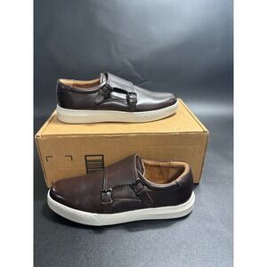 Kenneth Cole New York Men's Liam Monk Buckle Sneaker In Brown Size US 7‎